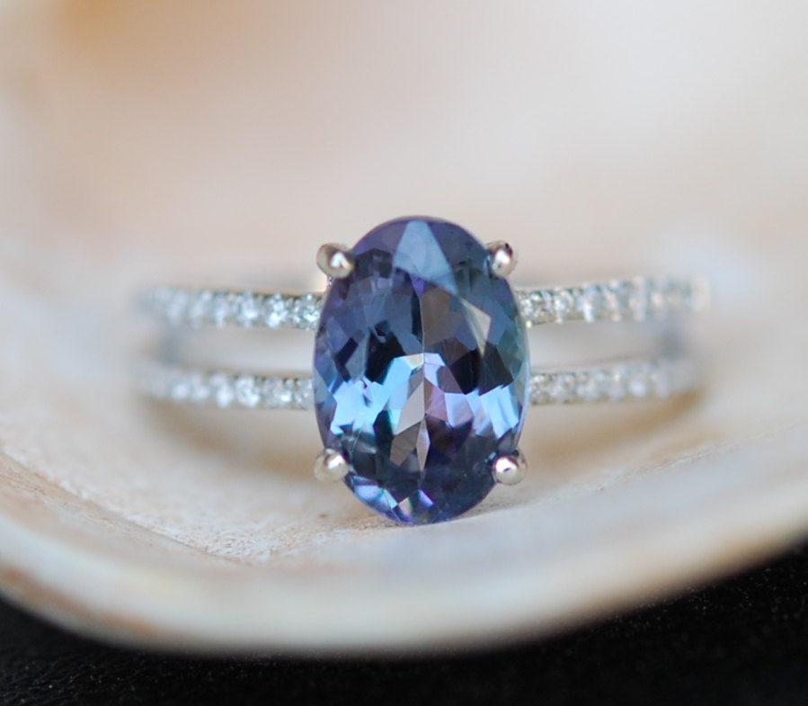 Tanzanite engagement rings rose gold