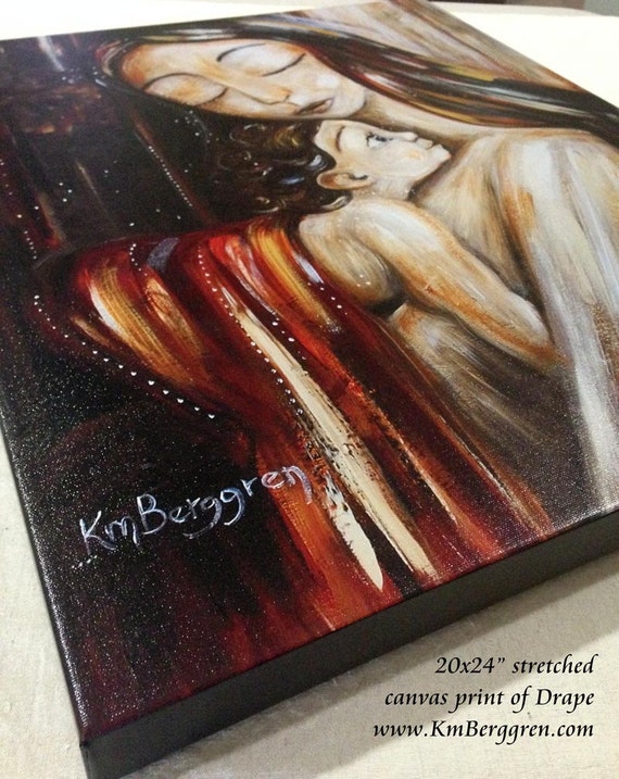 Drape 20x24 Stretched Canvas Print from an original by kmberggren