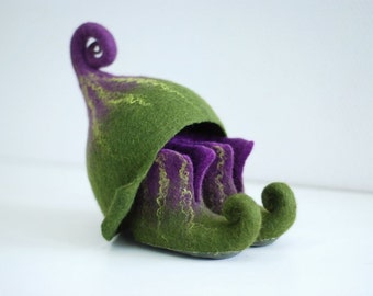 Gnome hat and slippers set in any color, children sizes CUSTOM MADE