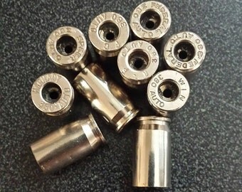 Drilled shell casings bullet pendants, Lot of 500 Silver 380 auto casings Bullet Shell Casings drilled casings Pre-drilled bullets
