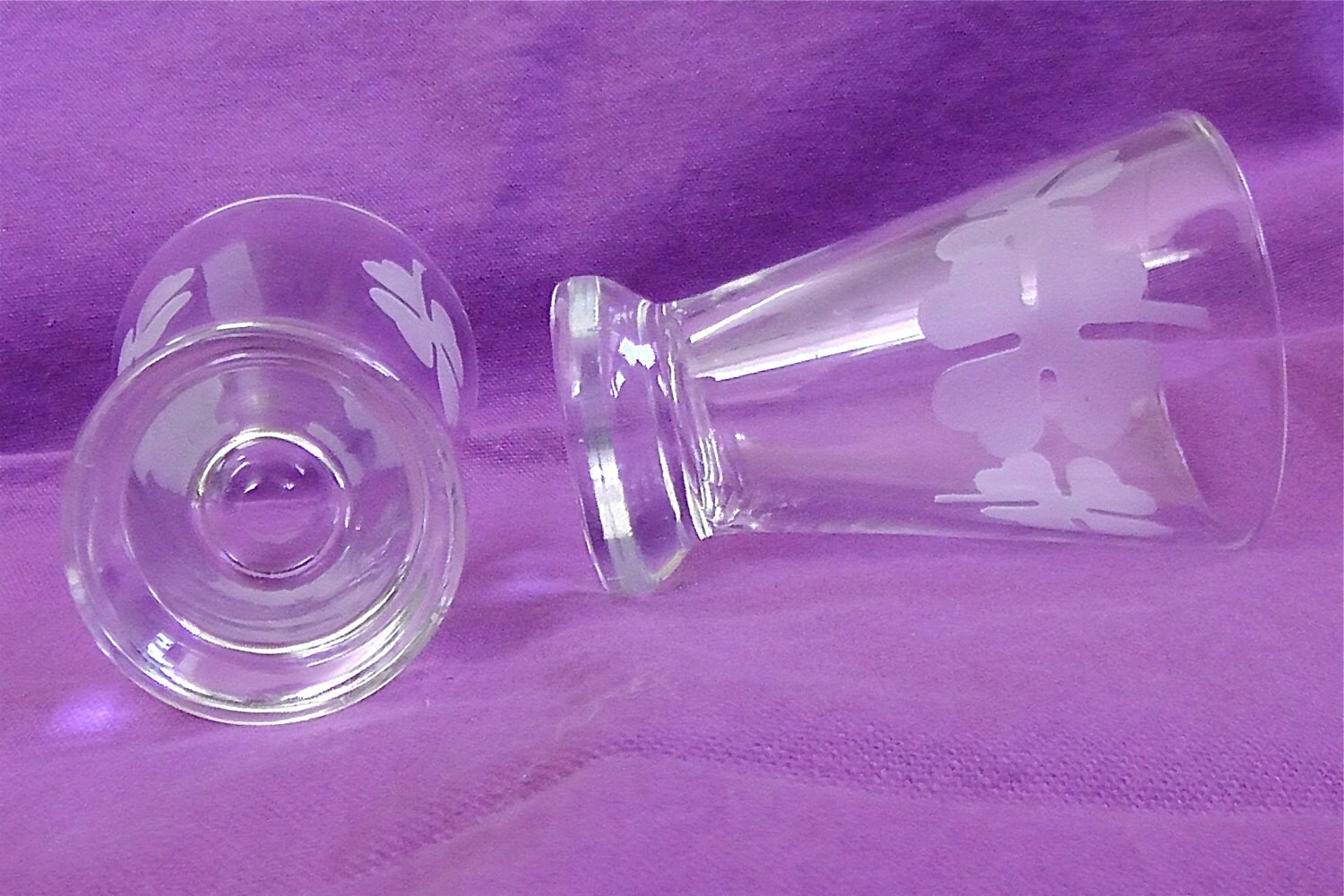 Vintage Shamrock Glasses