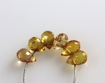 Faceted Sapphire Beads - Yellow - Sapphire Beads - Briolettes