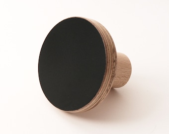 Wooden knob black color