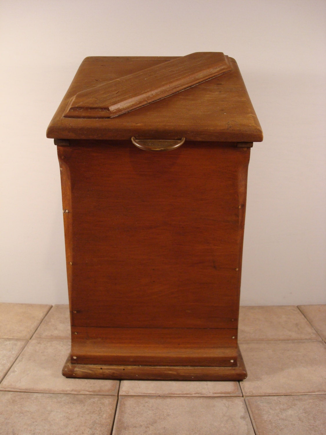 One of a kind old hand made wooden milk box for home milk delivery