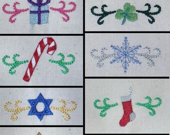 Fleur De Lis Lace Snowflakes Embroidery Design Set by Genniewren