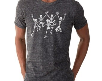 Dancing Skeletons, Grateful Dead T-shirt, Eco tri-blend t-shirt, glo-in-the-dark, graphic tee, Art T-shirt, Cool t-shirt