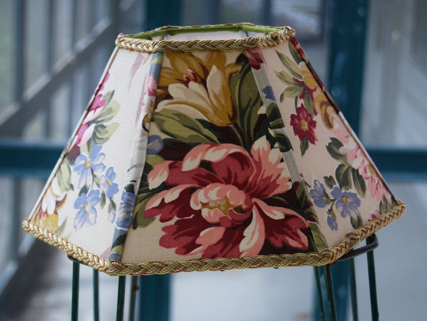 Hurricane Lamp Shade Chimney Lampshade In Vintage Floral