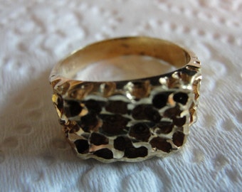 Vintage 14k yellow gold filligree ring