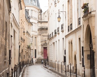 Paris Photography, Quiet Morning in the Marais, St Paul, soft blue and grey tones - French Decor - Paris Wall Art