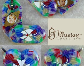 Illusionist Locket 3111 Thin Magic Heart Butterfly Pendent Necklace By Illusion Lockets