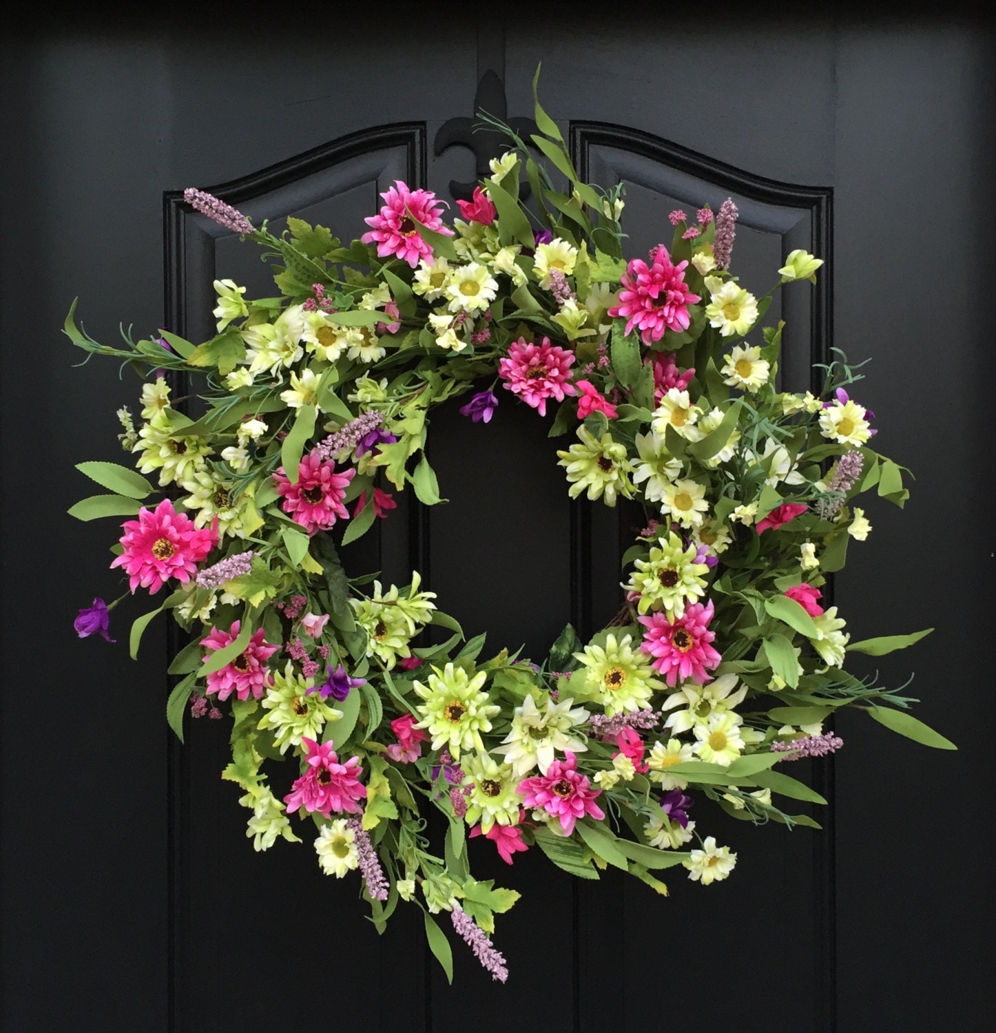 Wreaths Wreath Summer Daisy Wreath Front Door by twoinspireyou