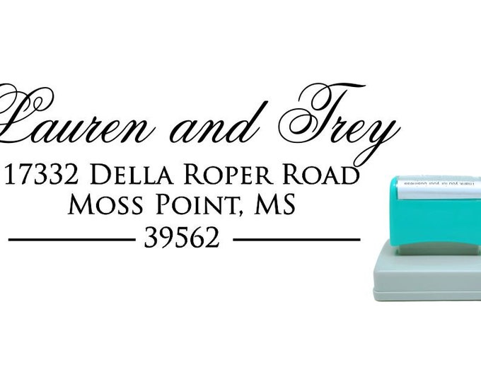 Personalized Self Inking Return Address Stamp - self inking address stamp - Custom Rubber Stamp R236