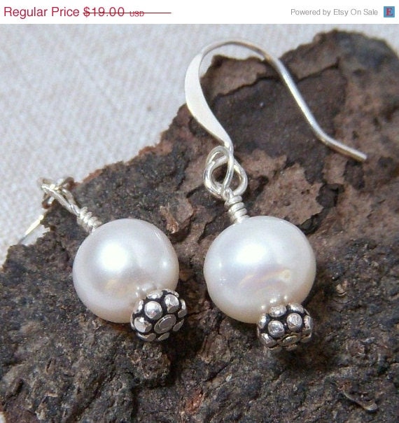 Pearl earrings sale Clearance