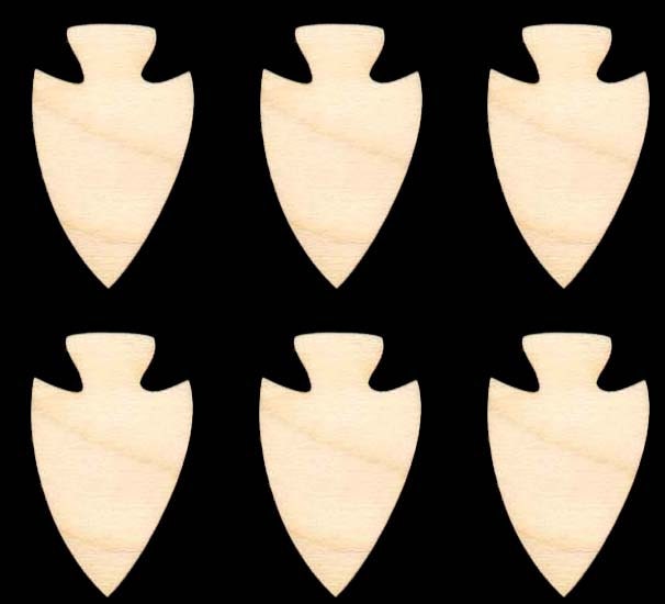 ARROWHEAD Shape Natural Craft Wood 416