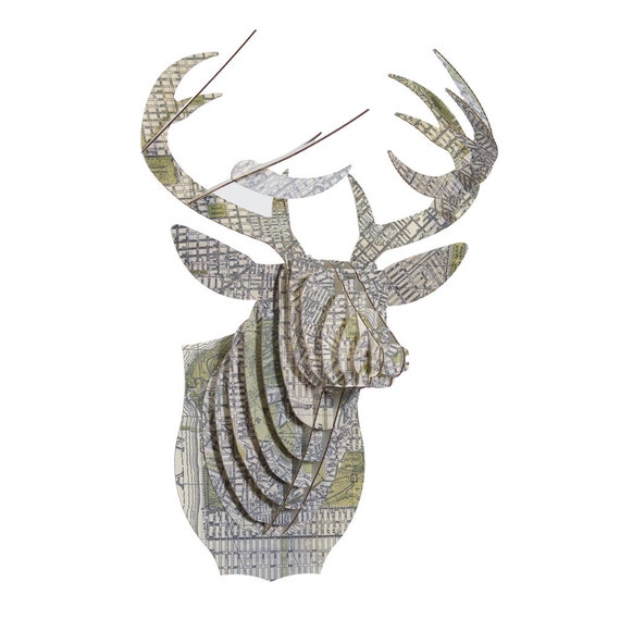Cardboard Safari Bucky Cardboard Deer Head Small San