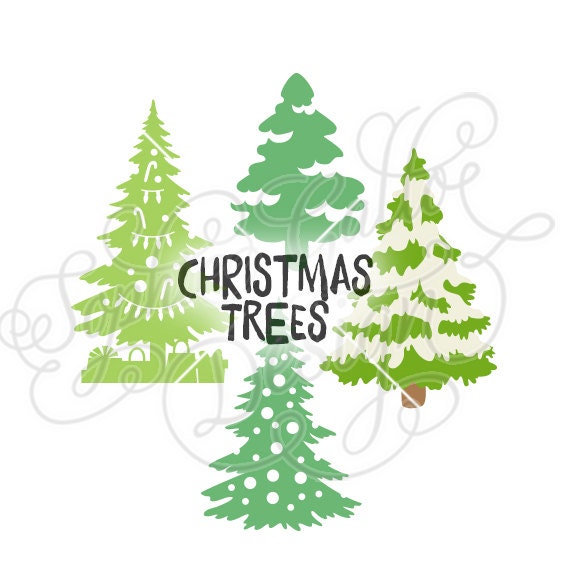 Download Christmas Trees Design SVG DXF digital download file