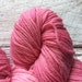 Knitting yarn - hand dyed merino, raspberry pink 218 yards, knitting, worsted weight wool