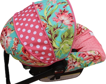 Love Bliss Bouquet Infant Car Seat Cover- Moves To Toddler