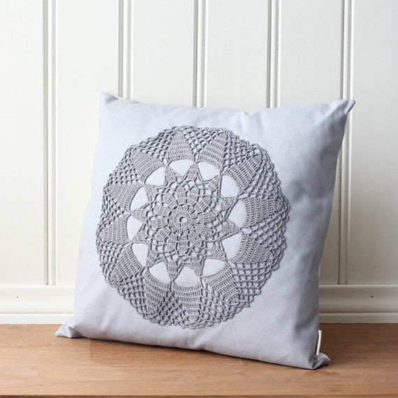 decorative pillow cover with vintage lace light by tuunietloru