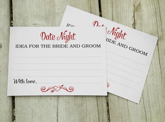 Date Night Cards Date Night Ideas Wedding by OrchardBerry on Etsy