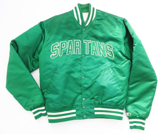 Items similar to Vintage MSU SPARTANS Michigan State Bomber Track ...
