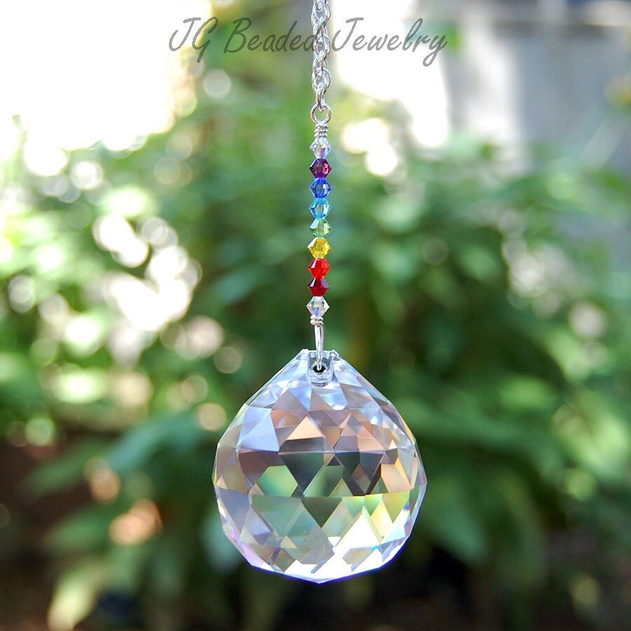 Large Rainbow Prism Crystal Suncatcher Swarovski Crystal