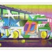 Handpull SilkScreen Art Print 'Getaway Jet', No.2 of Real Big City art print Series, original / limited-edition / hand-printed byIdleBeats