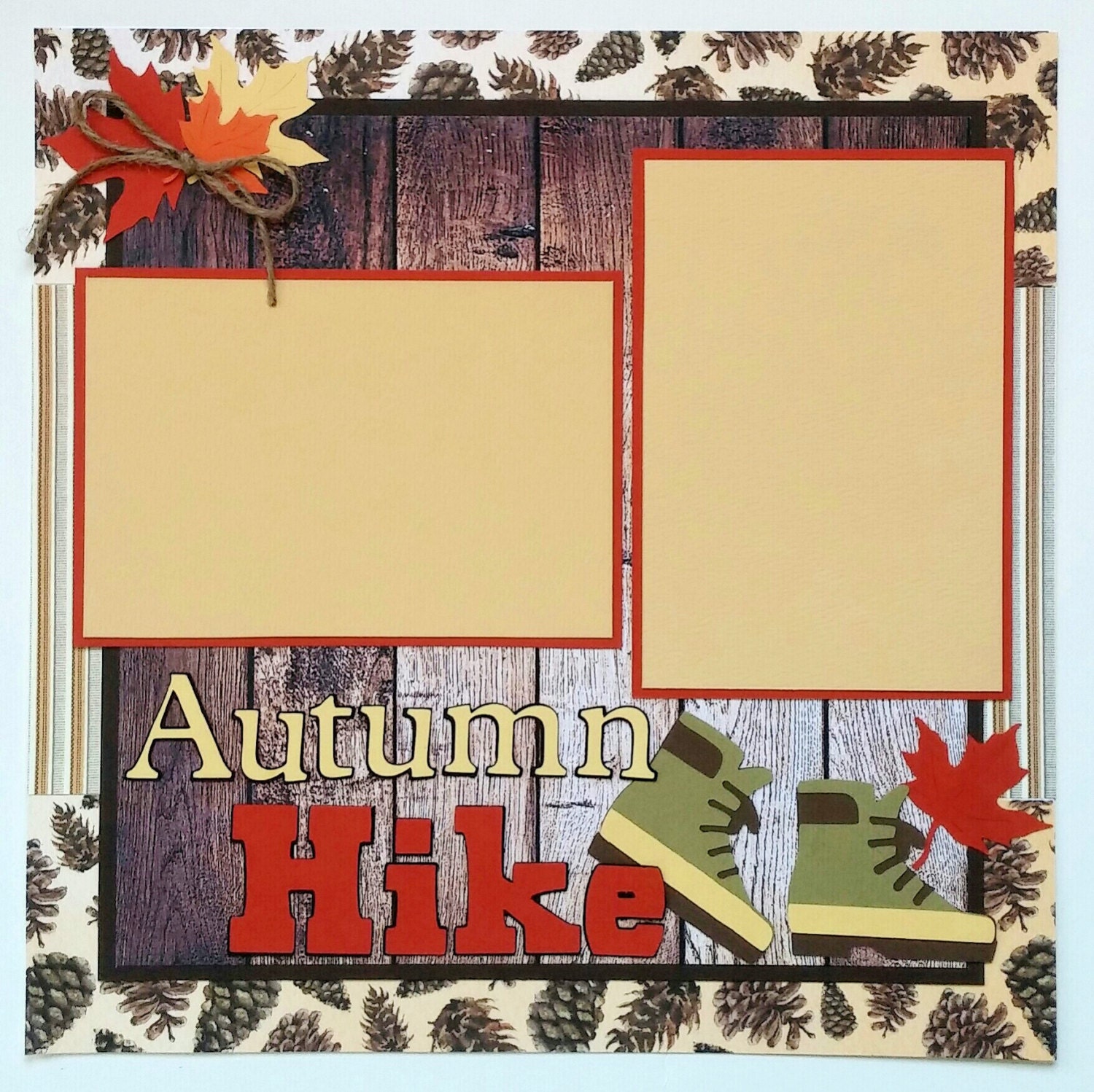 Fall scrapbook page Scrapbook page hiking Hiking scrapbook