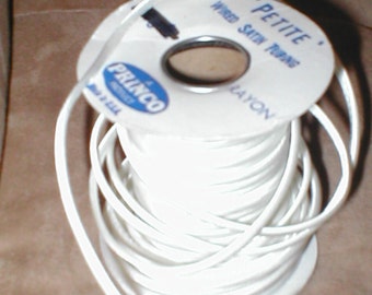 Vintage White Satin Wired Tubing / Piping 14 yards