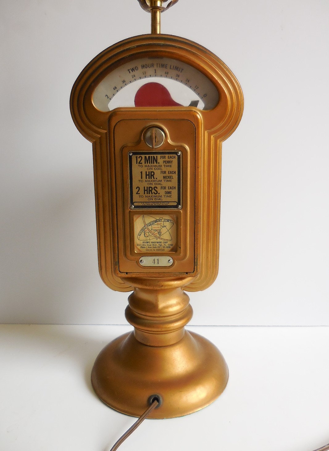 Vintage Parking Meter lamp Repurposed light Industrial City