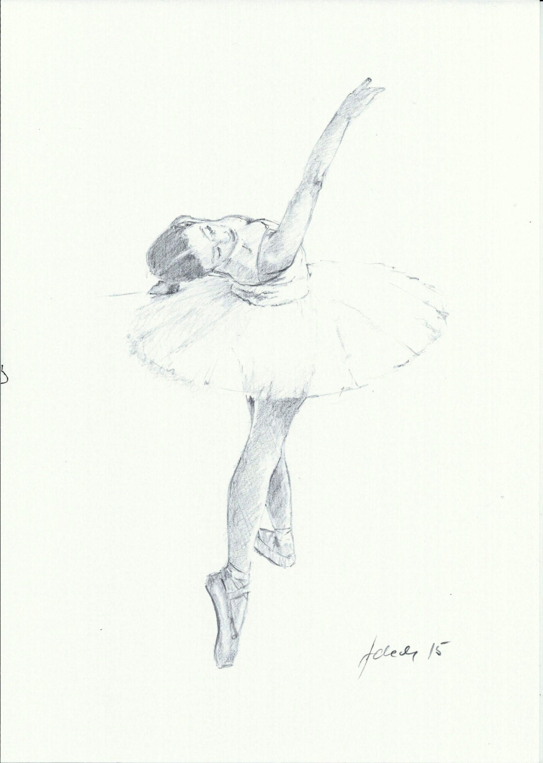 Originale della ballerina disegno a matita artista Disegni di ballerine da stampare