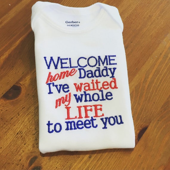 Items similar to Home Daddy I've Waited My Whole Life To Meet You Embroidered Onesie. on