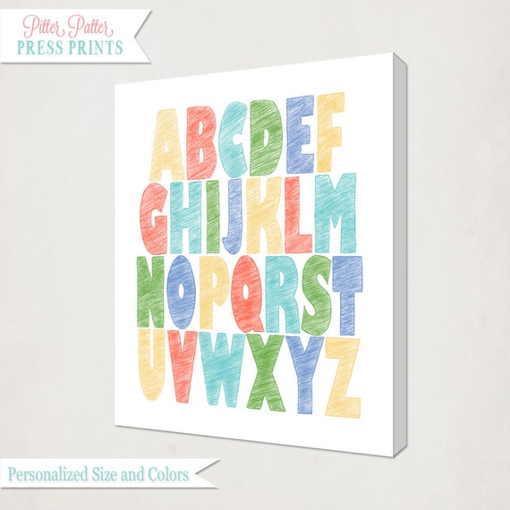 ABC Canvas Art // Custom Alphabet // Print on Canvas & custom