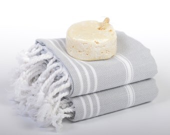 2 cotton hand towels, baby bath towel set, head towel, turkish towel, gray towel, baby beach towel, tea towel, kitchen towel, peshtemal