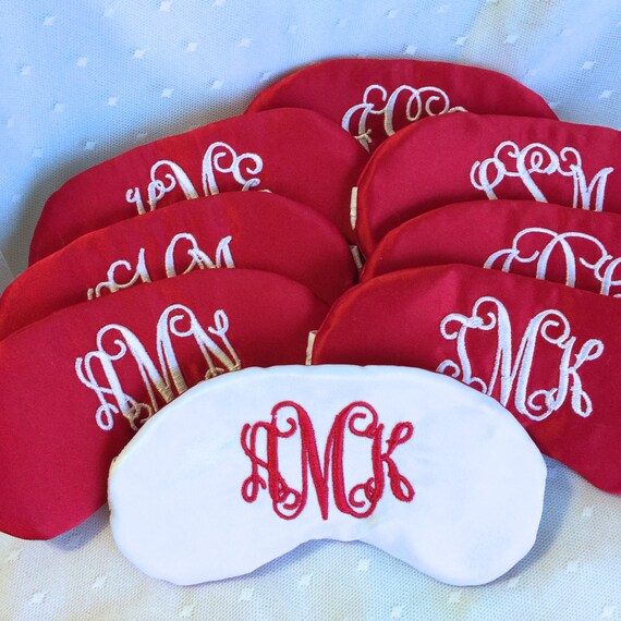 Personalized Bridesmaid Sleep Masks Custom by TheSleepyCottage