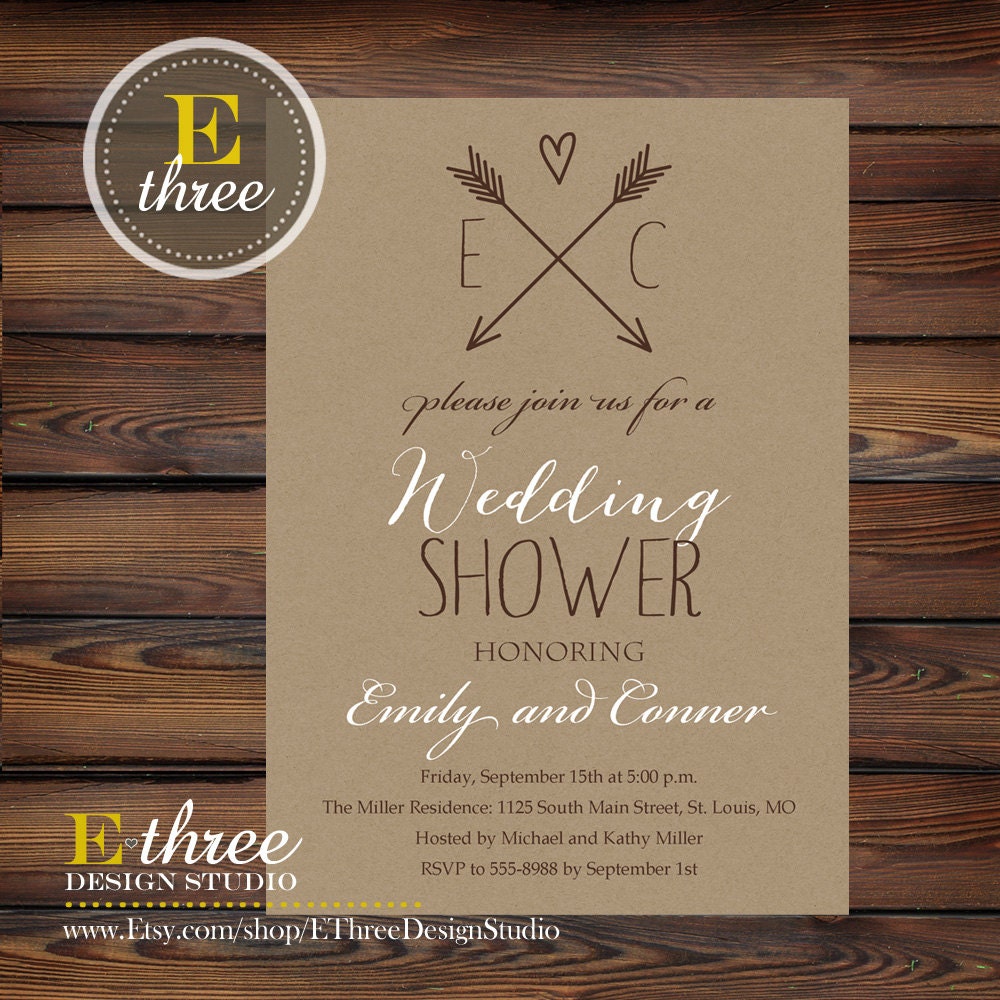 Rustic Couples Shower Invitations 5