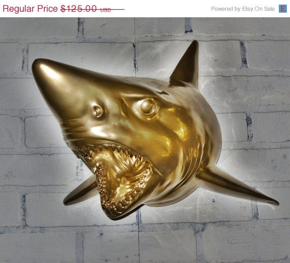 resin shark sculpture