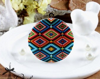 New High Quality 1pcs 33mm Handmade Antique Bronze Brass Photo Locket Charm Pendant-Geometry (LOCKP-W-6)