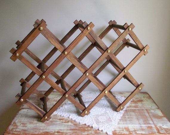 Accordion Wine Rack / Repurpose as a Spa Towel Rack or