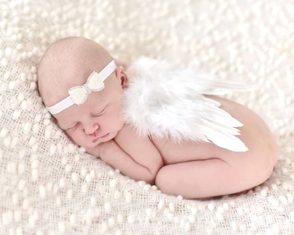 Newborn Angel Wings READY TO SHIP Baby Angel Wings Headband