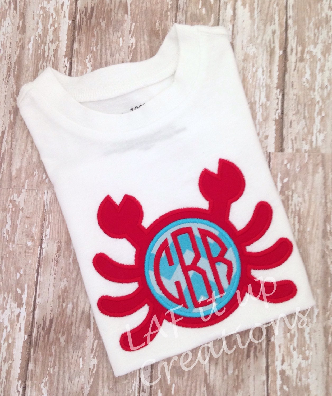 Monogrammed Crab Shirt by LAFitupCreations on Etsy