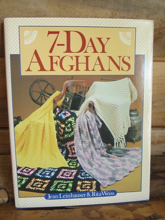 Vintage Crochet Afghan Pattern Book 7 Day Afghans Vintage