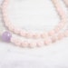Vintage Hand Strung and Knotted Rose Quartz Bead Necklace