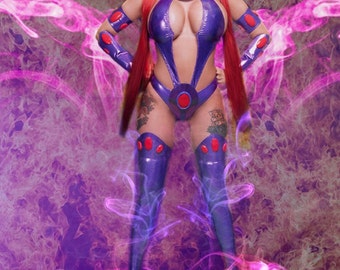 Sexy Starfire Cosplay Bodysuit custom made