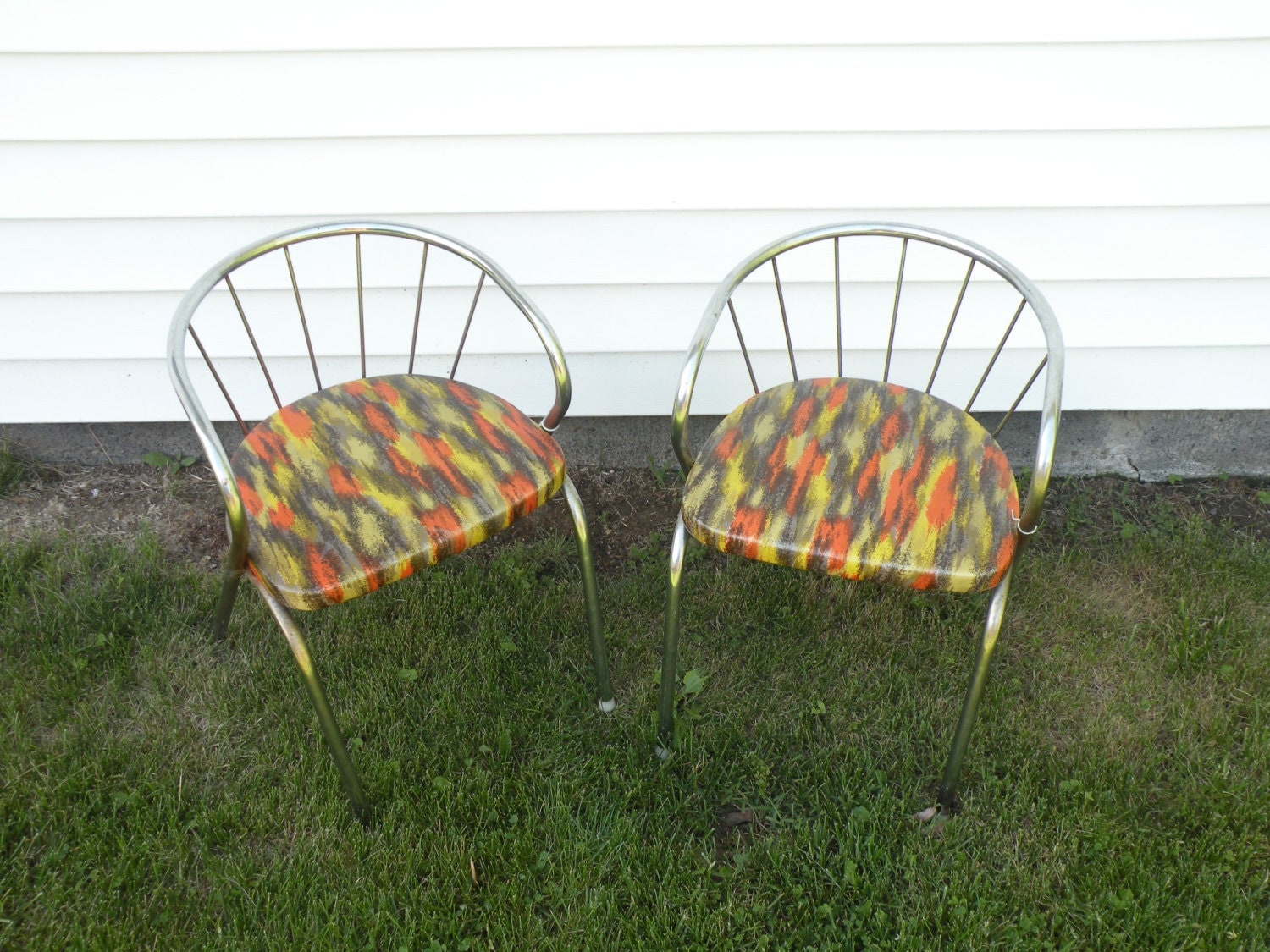 Mid Century Modern Atomic Childrens Chair Chrome Retro Childs 