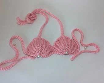 CROCHET PATTERN,PDF pattern,crochet seashell mermaid top,newborn,baby sea shell bra,shell bikini top pattern,mermaid pattern,original design
