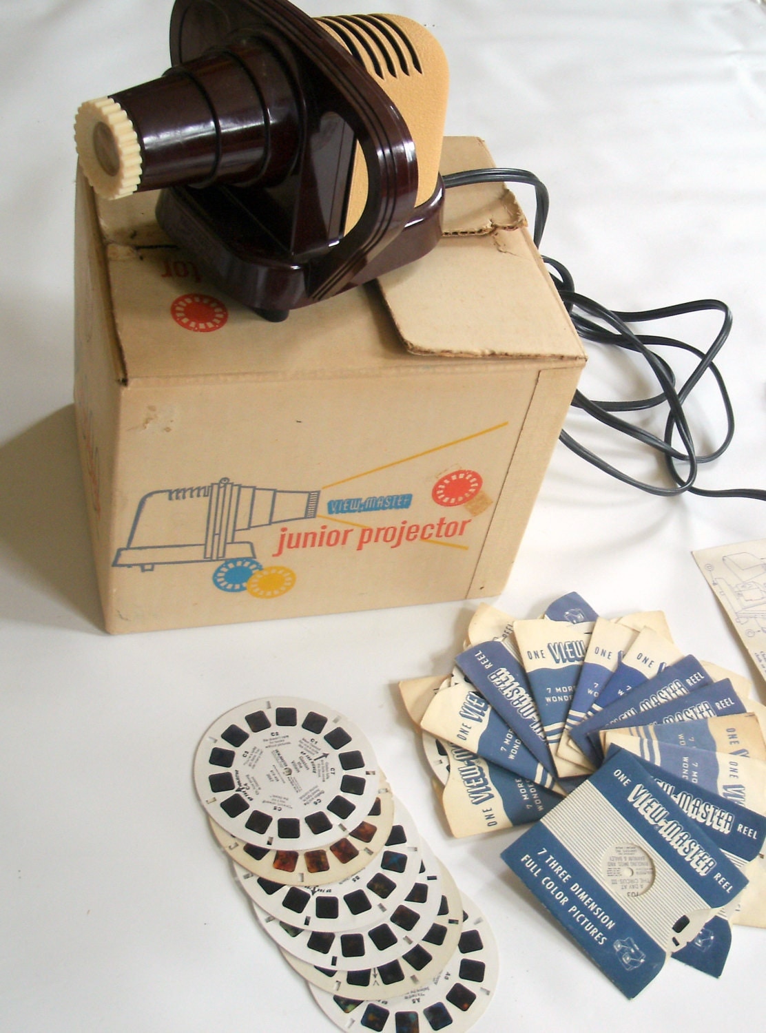 1950s View Master Junior Projector with Reels REDUCED