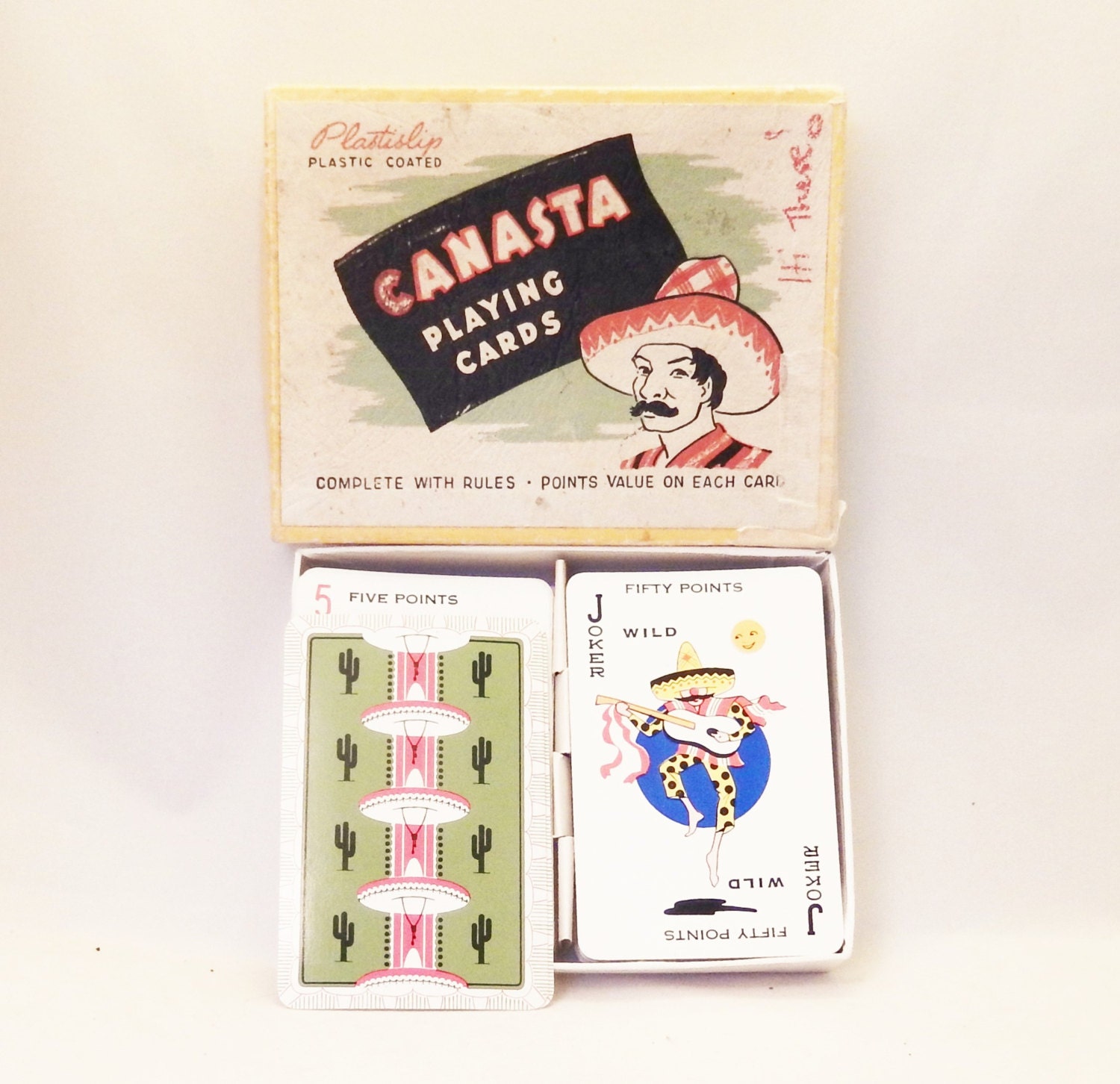 Canasta card set with original box and full instructions by