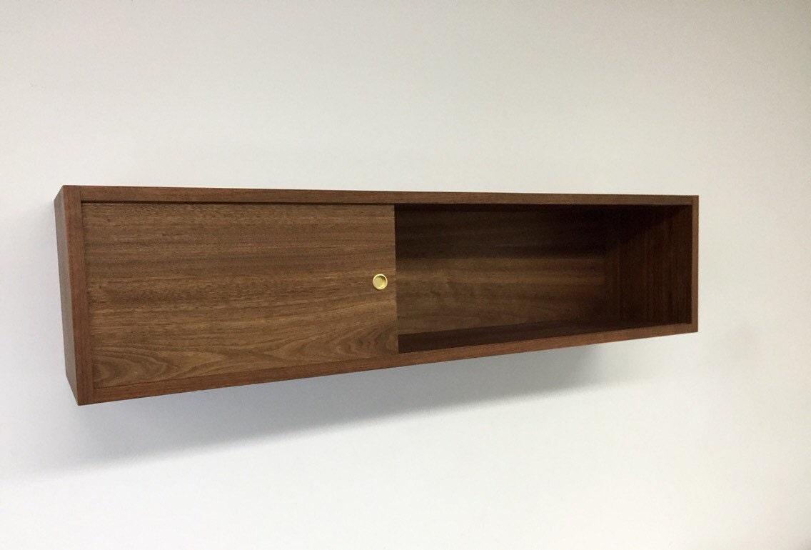 Modern floating shelf mid century shelf by MonkeHaus on Etsy