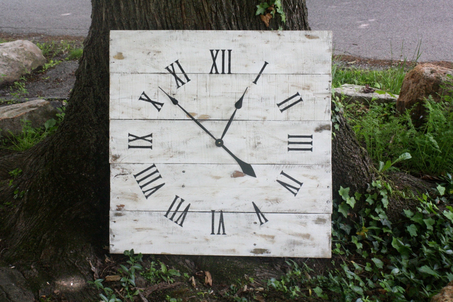Farmhouse Clock Shabby Chic clock Large 26 by 26